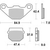 Plaquettes de Frein SBS 544CS-2 Plaquettes de Frein SBS 544CS-2