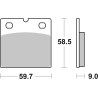Plaquettes de Frein SBS 554HF-2 Plaquettes de Frein SBS 554HF-2