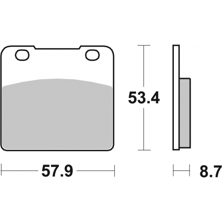 Plaquettes de Frein SBS 577 (HS)-2