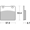 Plaquettes de Frein SBS 577HF-2 Plaquettes de Frein SBS 577HF-2