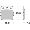 Plaquettes de Frein SBS 592SI-2 Plaquettes de Frein SBS 592SI-2