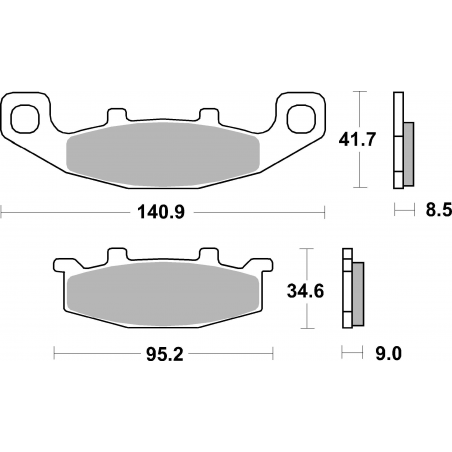 Plaquettes de Frein SBS 597 (HS)-2