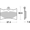 Plaquettes de Frein SBS 601HF-2 Plaquettes de Frein SBS 601HF-2