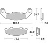 Plaquettes de Frein SBS 615 (LS)-2 Plaquettes de Frein SBS 615 (LS)-2