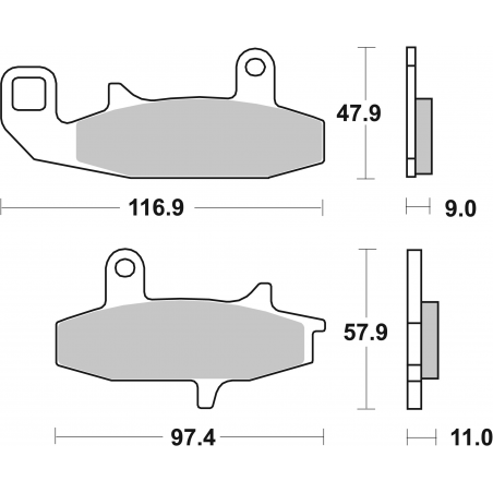 Plaquettes de Frein SBS 626 (HS)-2