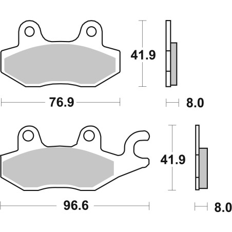 Plaquettes de Frein SBS 638HF-2 Plaquettes de Frein SBS 638HF-2