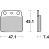 Plaquettes de Frein SBS 649SI-2 Plaquettes de Frein SBS 649SI-2