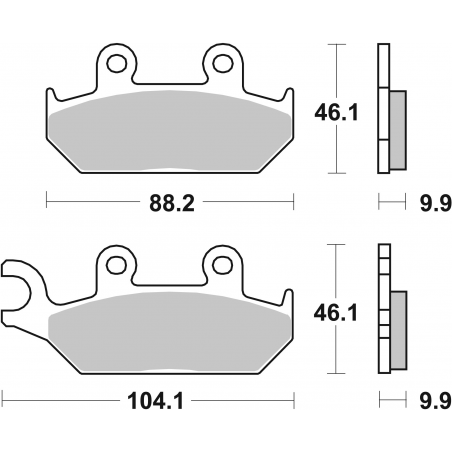 Plaquettes de Frein SBS 650 (HS)-2