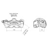 Etrier de frein avant droit BREMBO M50 titane Ø30mm Etrier de frein avant droit BREMBO M50 titane Ø30mm