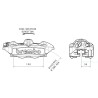 Etrier de frein avant gauche BREMBO M4 titane Ø34mm Etrier de frein avant gauche BREMBO M4 titane Ø34mm