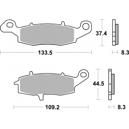 Plaquettes de Frein SBS 704 (HS)-2