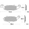 Plaquettes de Frein SBS 704HF-2 Plaquettes de Frein SBS 704HF-2