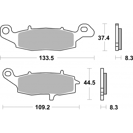 Plaquettes de Frein SBS 705 (HS)-2