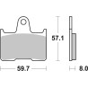Plaquettes de Frein SBS 715HF-2 Plaquettes de Frein SBS 715HF-2