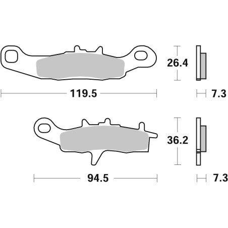Plaquettes de Frein SBS 726 SI-2 Plaquettes de Frein SBS 726 SI-2