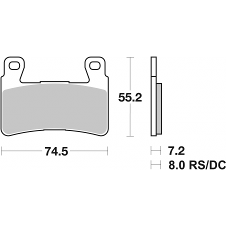 Plaquettes de Frein SBS 734 (HS)-2