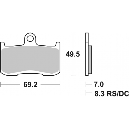 Plaquettes de Frein SBS 782 (HS)-2