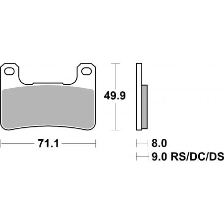 Plaquettes de Frein SBS 806 (HS)-2