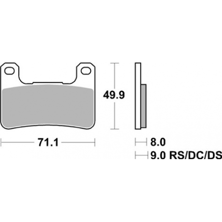 Plaquettes de Frein SBS 806RST-2