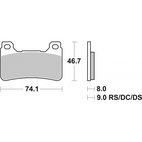 Plaquettes de Frein SBS 809 (HS)-2