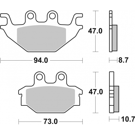 Plaquettes de Frein SBS 810 HF-2