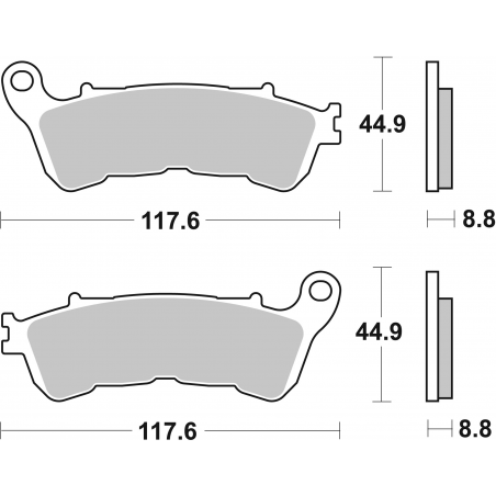 Plaquettes de Frein SBS 828 (HS)-2