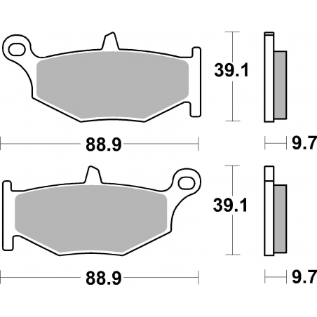 Plaquettes de Frein SBS 833 (HF)-2