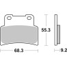 Plaquettes de Frein SBS 844HF-2 Plaquettes de Frein SBS 844HF-2