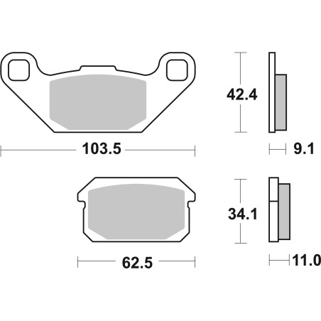 Plaquettes de Frein SBS 848SI-2 Plaquettes de Frein SBS 848SI-2