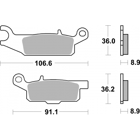 Plaquettes de Frein SBS 851SI-2