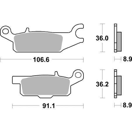 Plaquettes de Frein SBS 852SI-2