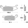 Plaquettes de Frein SBS 852SI-2 Plaquettes de Frein SBS 852SI-2