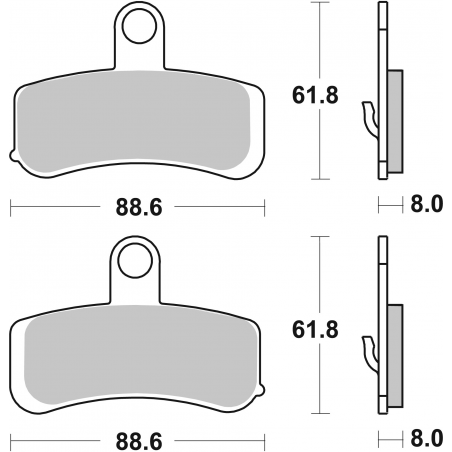 Plaquettes de Frein SBS 853H-HS-2