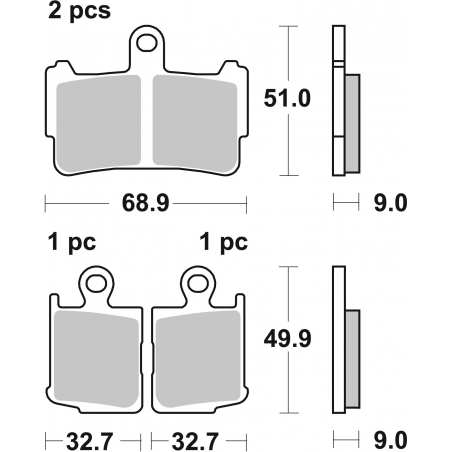 Plaquettes de Frein SBS 869HS-2