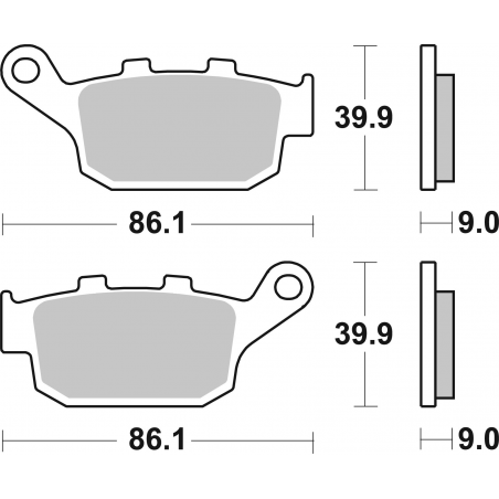 Plaquettes de Frein SBS 881HF-GLADIUS 65-2