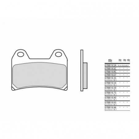 Plaquettes de Frein Brembo 07BB19RC