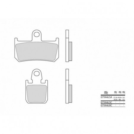 Plaquettes de Frein Brembo 07YA46RC