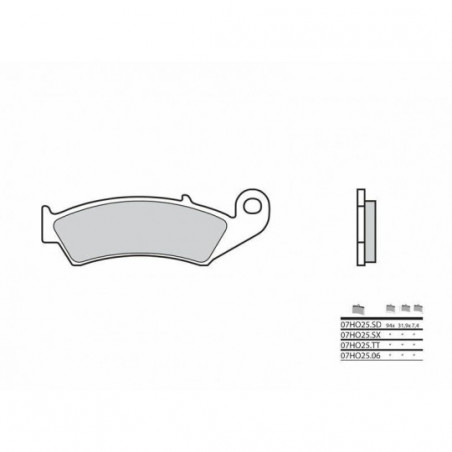 Plaquettes de Frein Brembo 07HO25SD