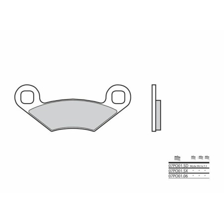 Plaquettes de Frein Brembo 07PO01SD Plaquettes de Frein Brembo 07PO01SD