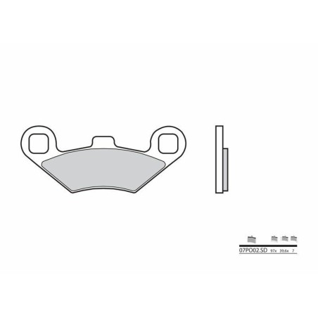 Plaquettes de Frein Brembo 07PO02SD Plaquettes de Frein Brembo 07PO02SD