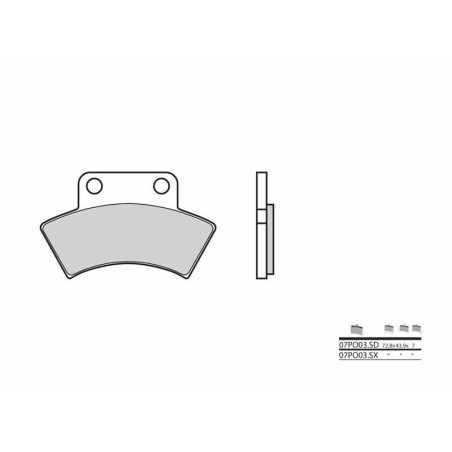 Plaquettes de Frein Brembo 07PO03SD Plaquettes de Frein Brembo 07PO03SD