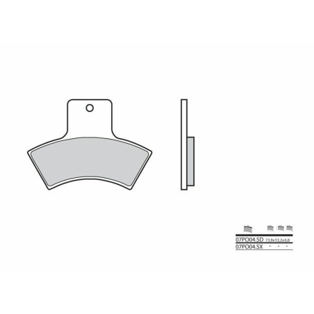 Plaquettes de Frein Brembo 07PO04SD Plaquettes de Frein Brembo 07PO04SD