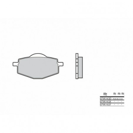 Plaquettes de Frein Brembo 07YA14SD