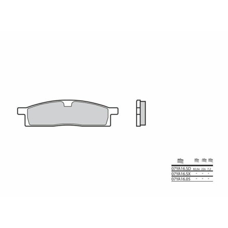 Plaquettes de Frein Brembo 07YA16SX Plaquettes de Frein Brembo 07YA16SX