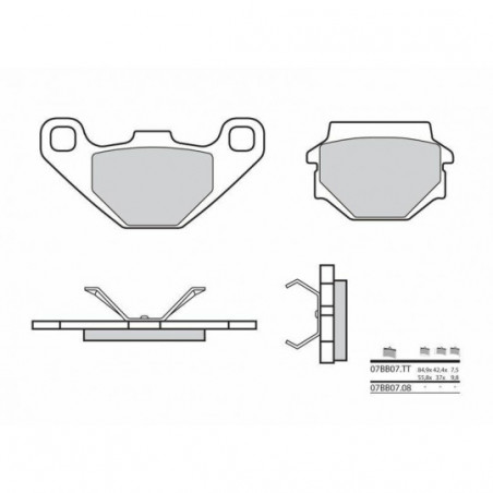 Plaquettes de Frein Brembo 07BB0708