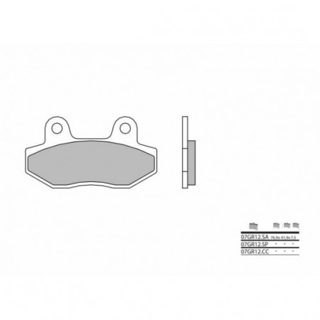 Plaquettes de Frein Brembo 07GR12CC