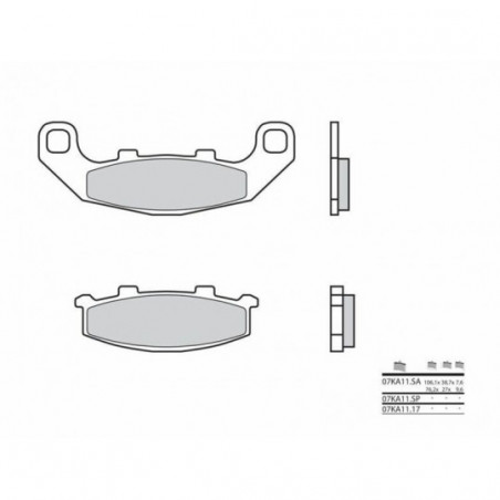 Plaquettes de Frein Brembo 07KA1117