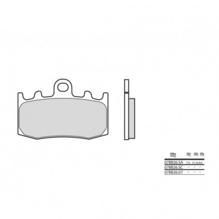 Plaquettes de Frein Brembo 07BB26LA