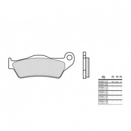 Plaquettes de Frein Brembo 07001CC