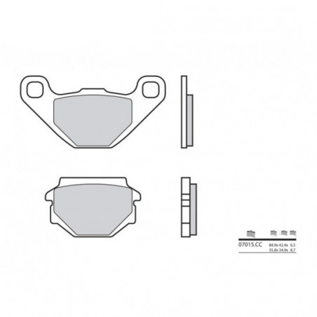 Plaquettes de Frein Brembo 07015